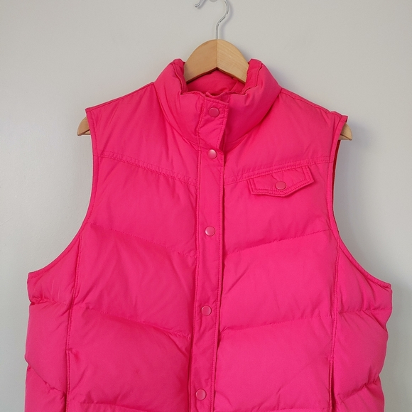 Vintage Gap Down-filled Puffer Vest Pink Size XL Quilted - Picture 7 of 12